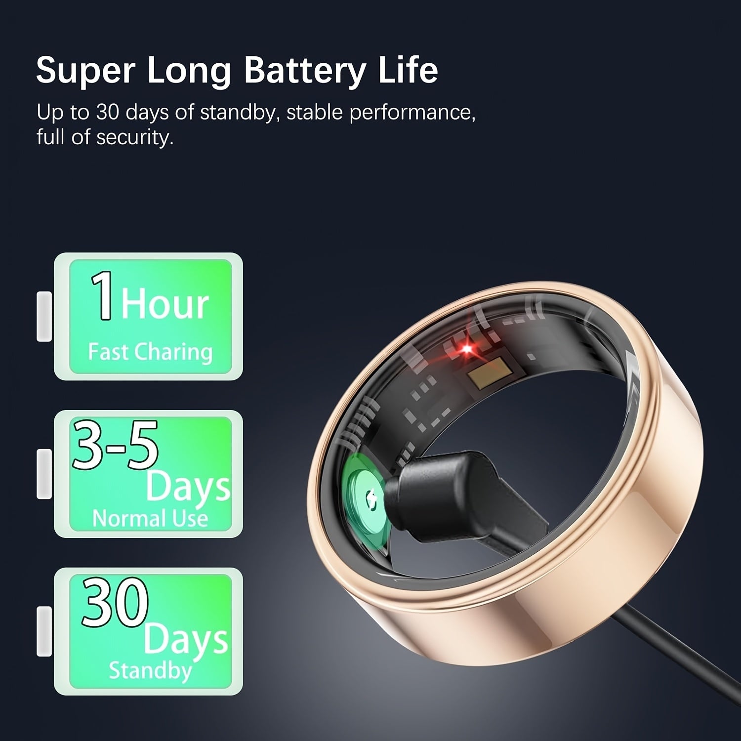 Men’s Smart Ring – All-in-One Health & Activity Tracker