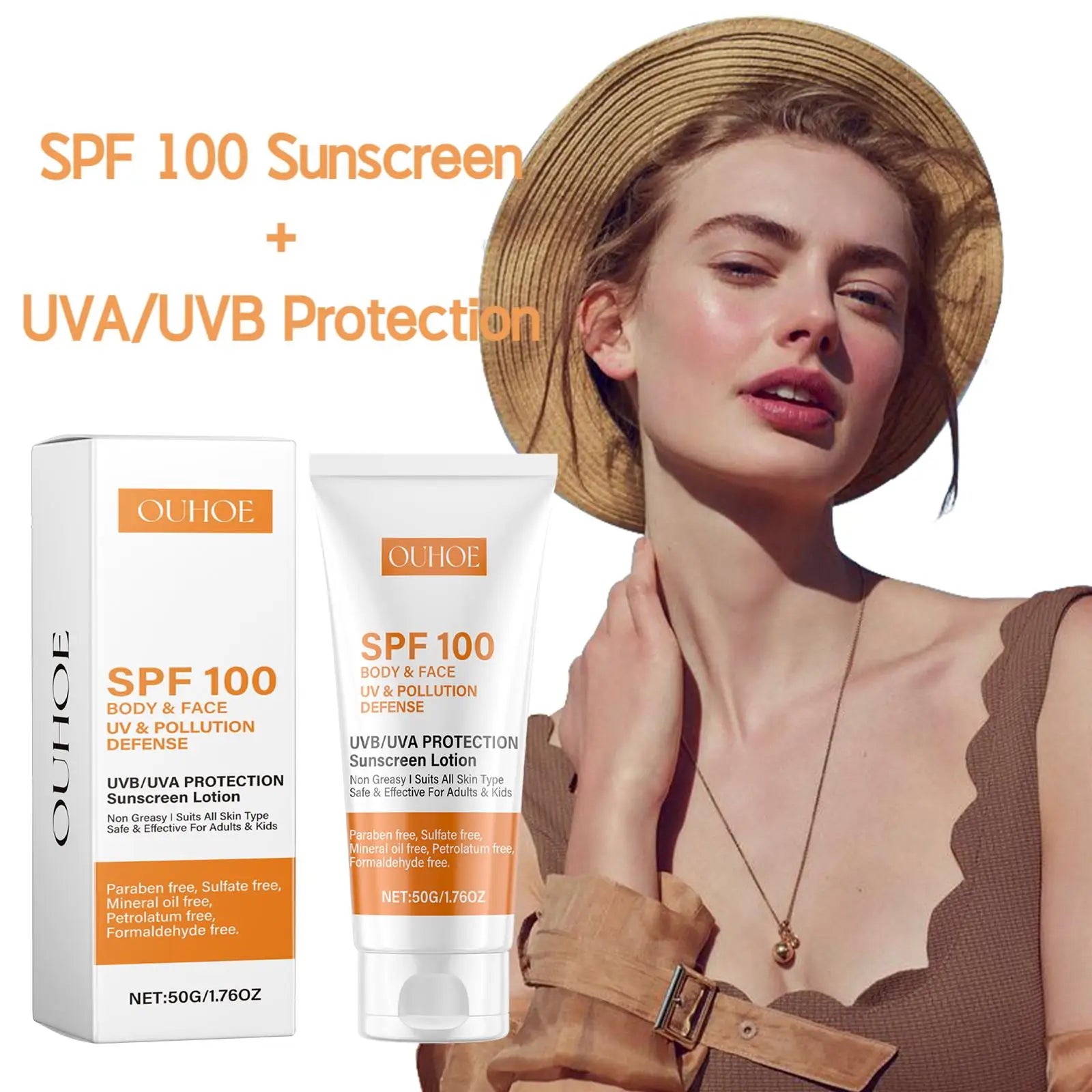 Ouhoe SPF 100/50+ UV Protective Sunscreen Lotion