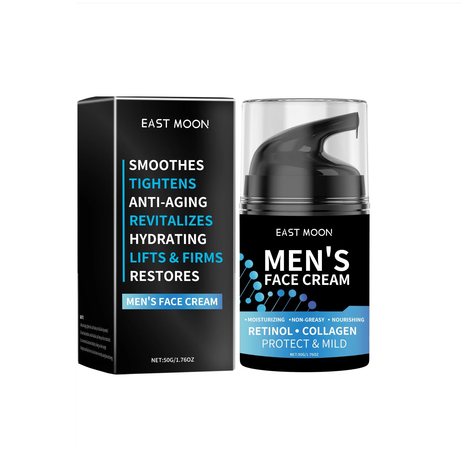 East Moon Men's Skincare SPF50+ Retinol Moisturizing Cream