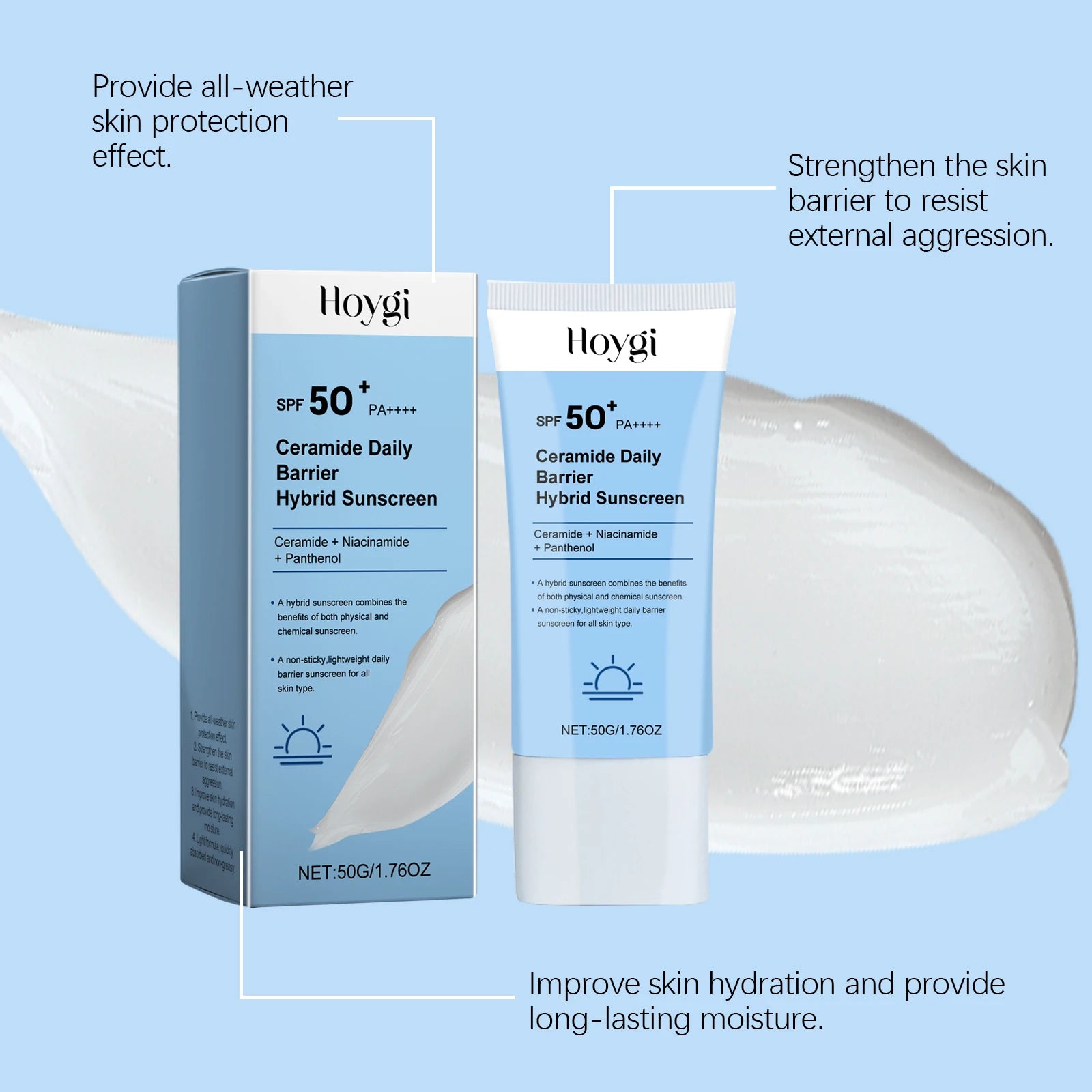 Hoygi SPF50+ Oil Control Sunscreen Cream 50g
