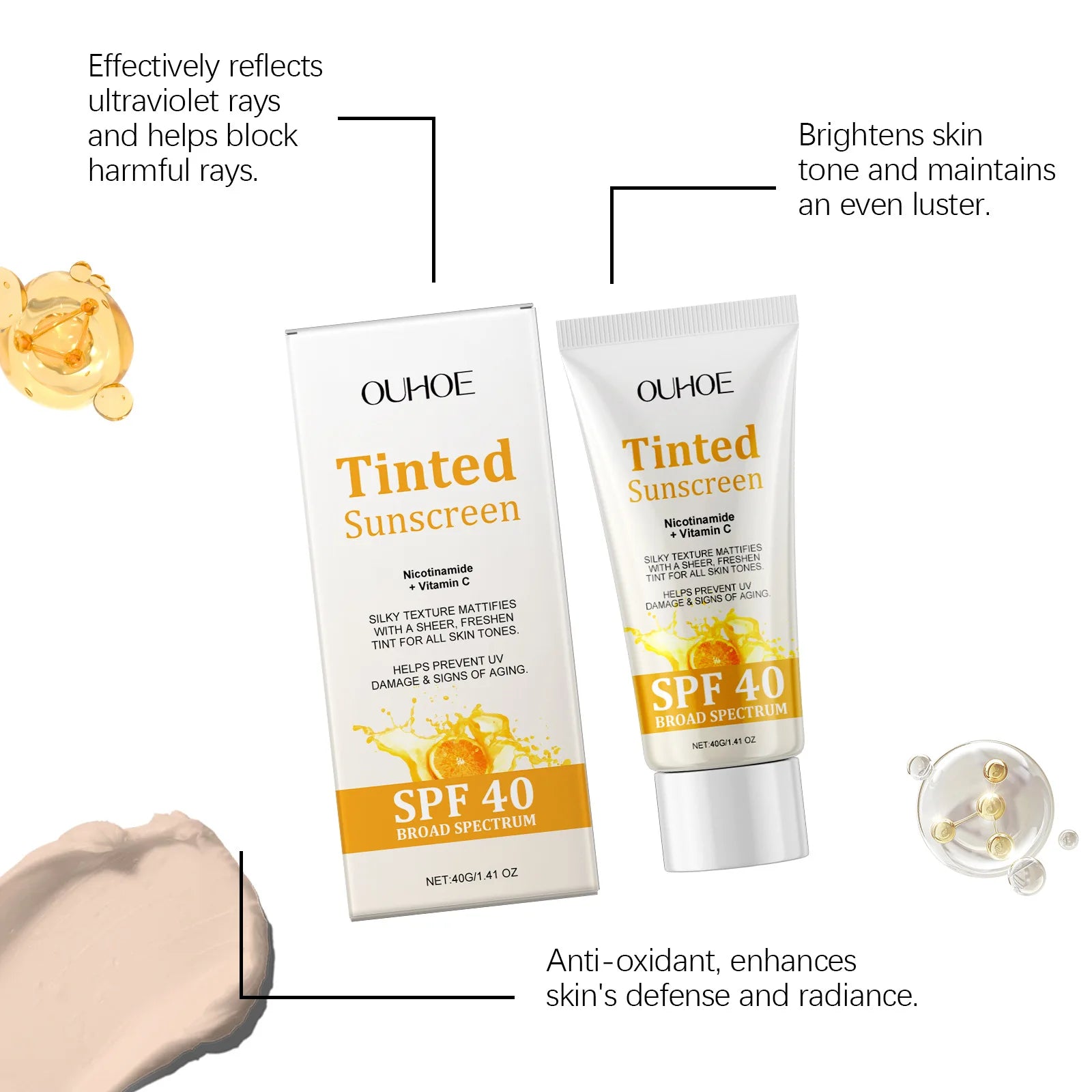 Ouhoe Vitamin C SPF40 Sunscreen Serum