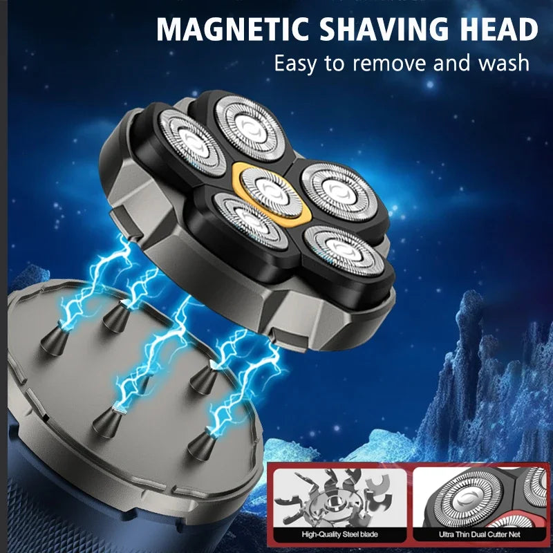 Tinsol Titanium 6D Electric Head Shaver for Bald Men