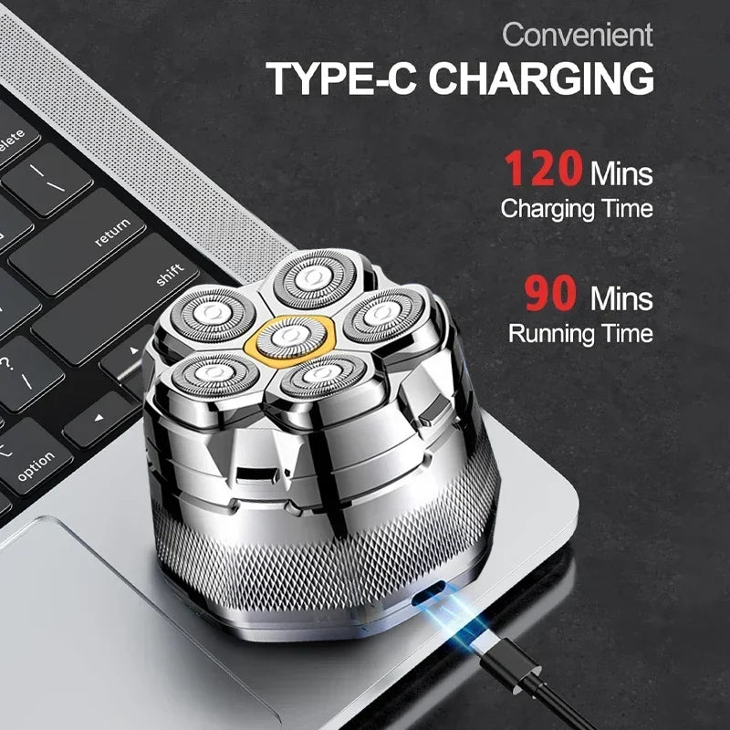 Tinsol Titanium 6D Electric Head Shaver for Bald Men