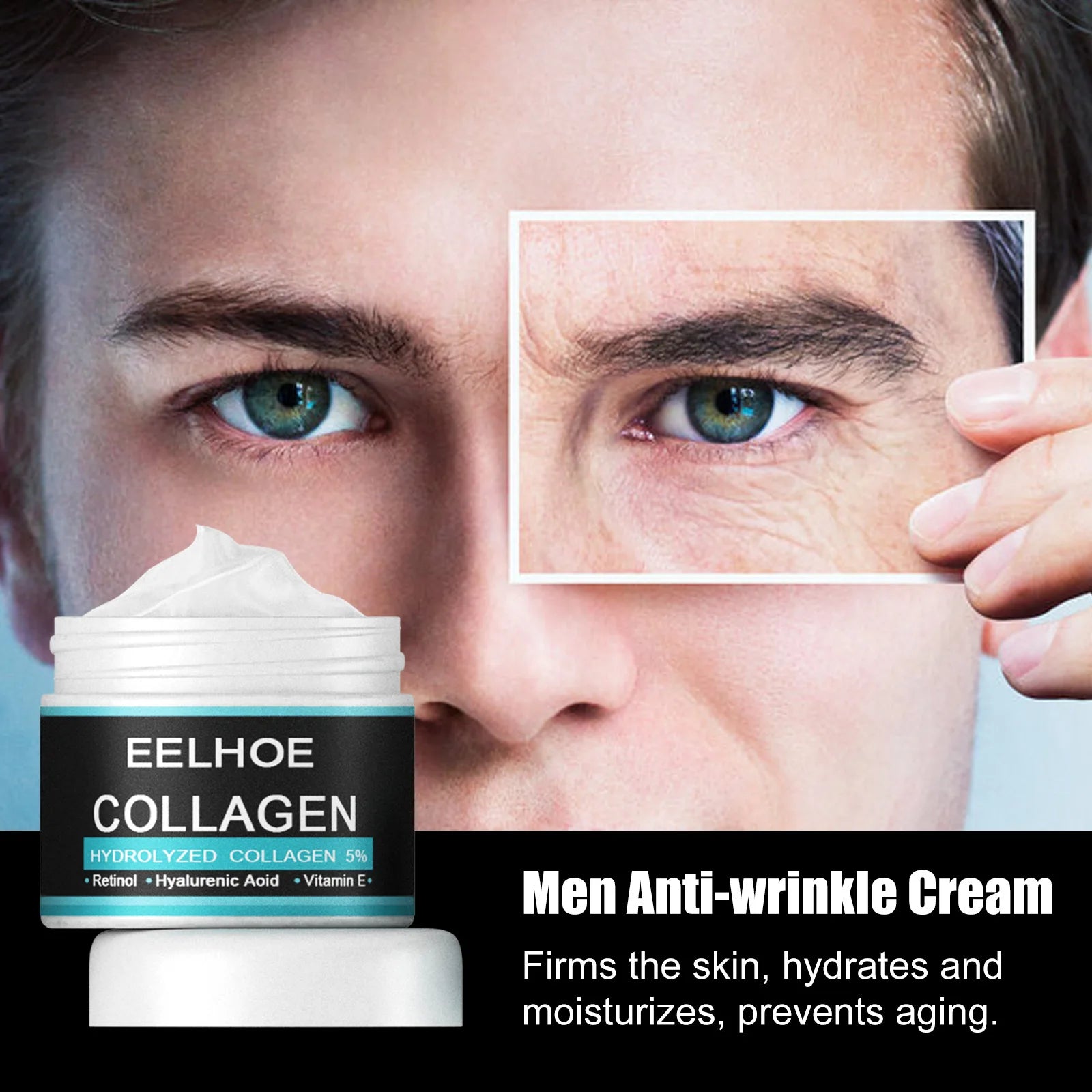 EELHOE Retinol Anti-Aging Face Cream for Men – Firming, Moisturizing & Wrinkle Repair (50ml)