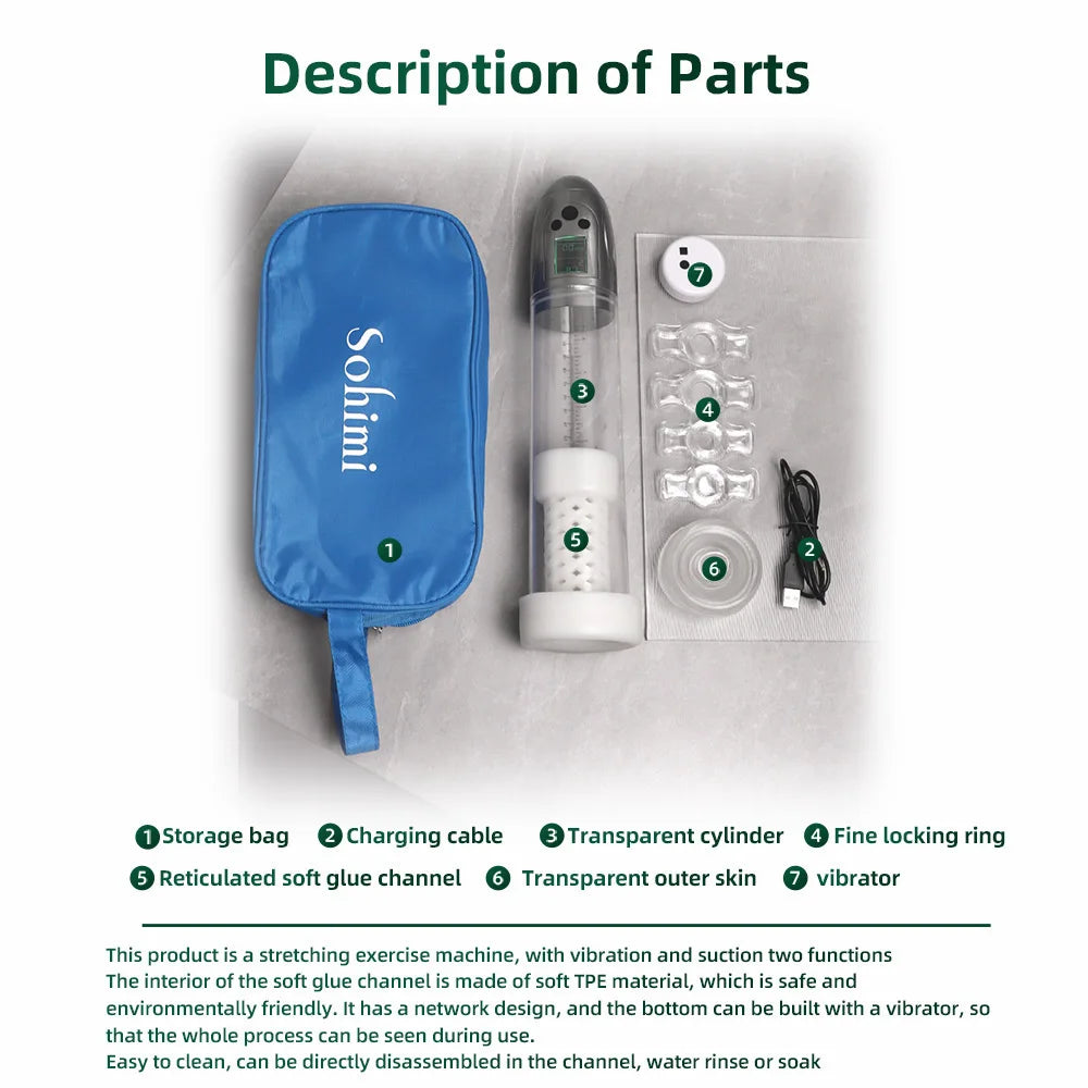 Electric Vacuum Penis Pump – Rechargeable System for Enhanced Blood Flow