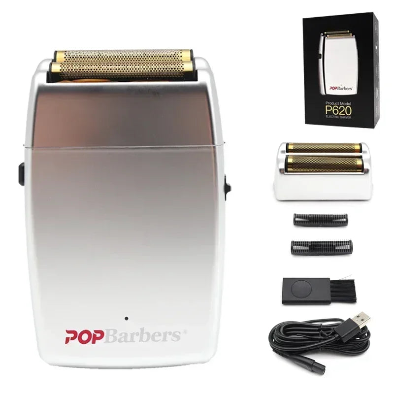 POP Barbers P620 Beard & Hair Trimmer – 11000 RPM, USB Rechargeable