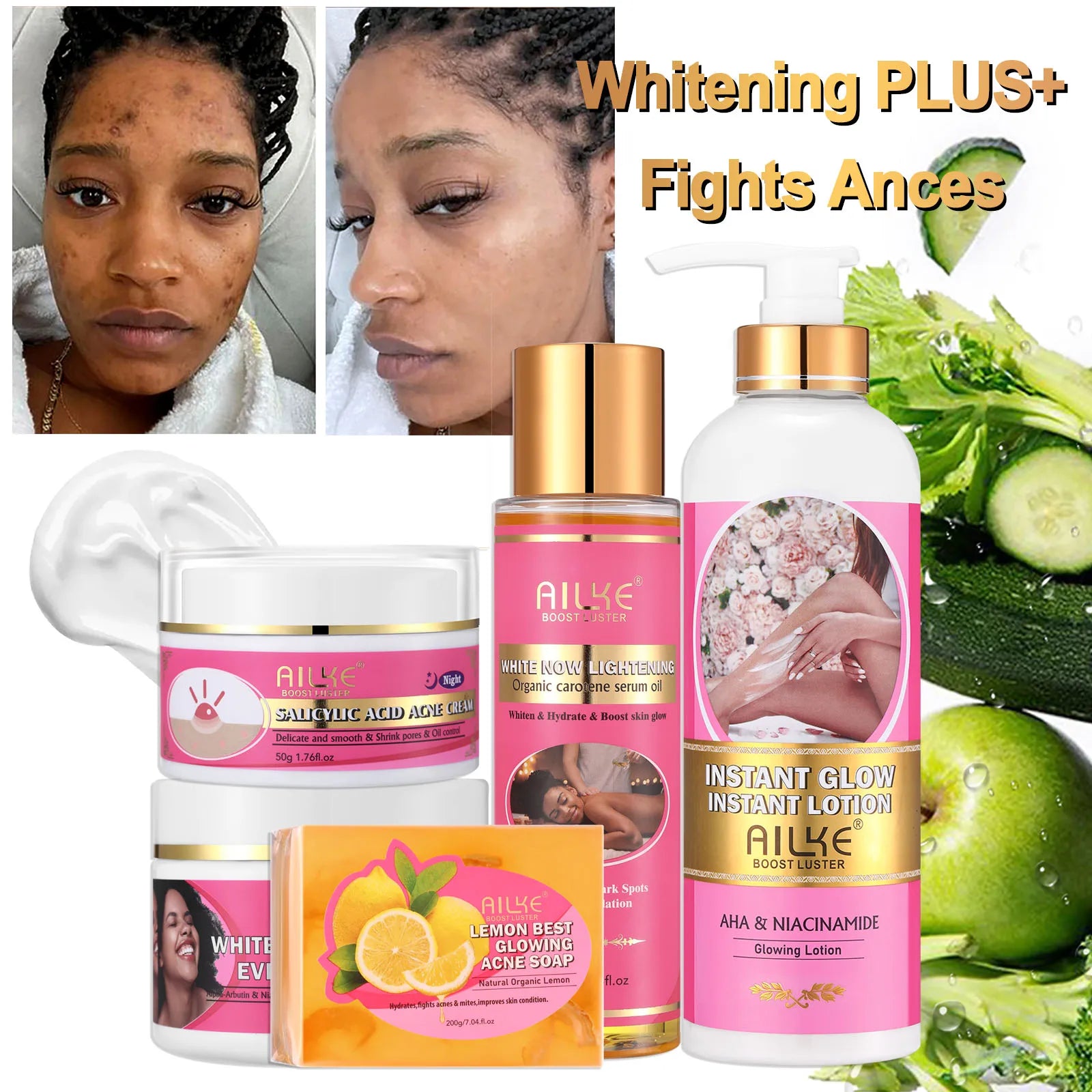 AILKE Organic AHA Skin Glowing Set