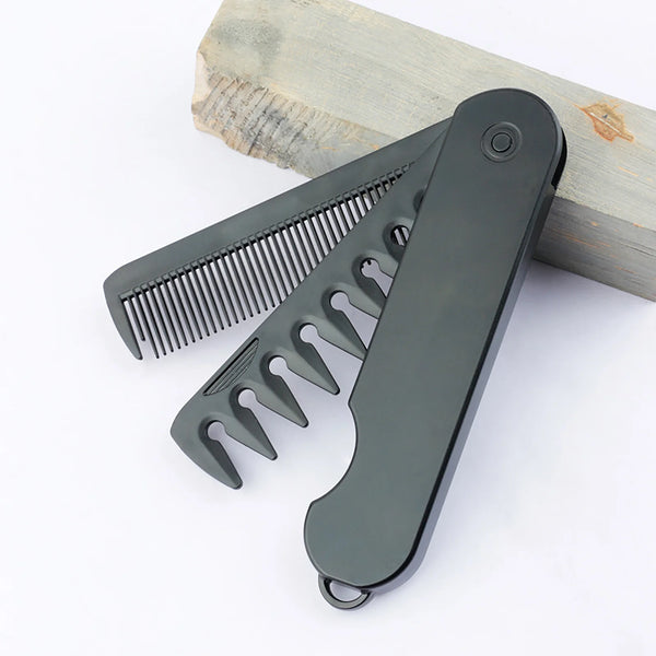 2-in-1 Pocket Folding Comb – Wide Tooth Beard & Hair Styling Tool for Men