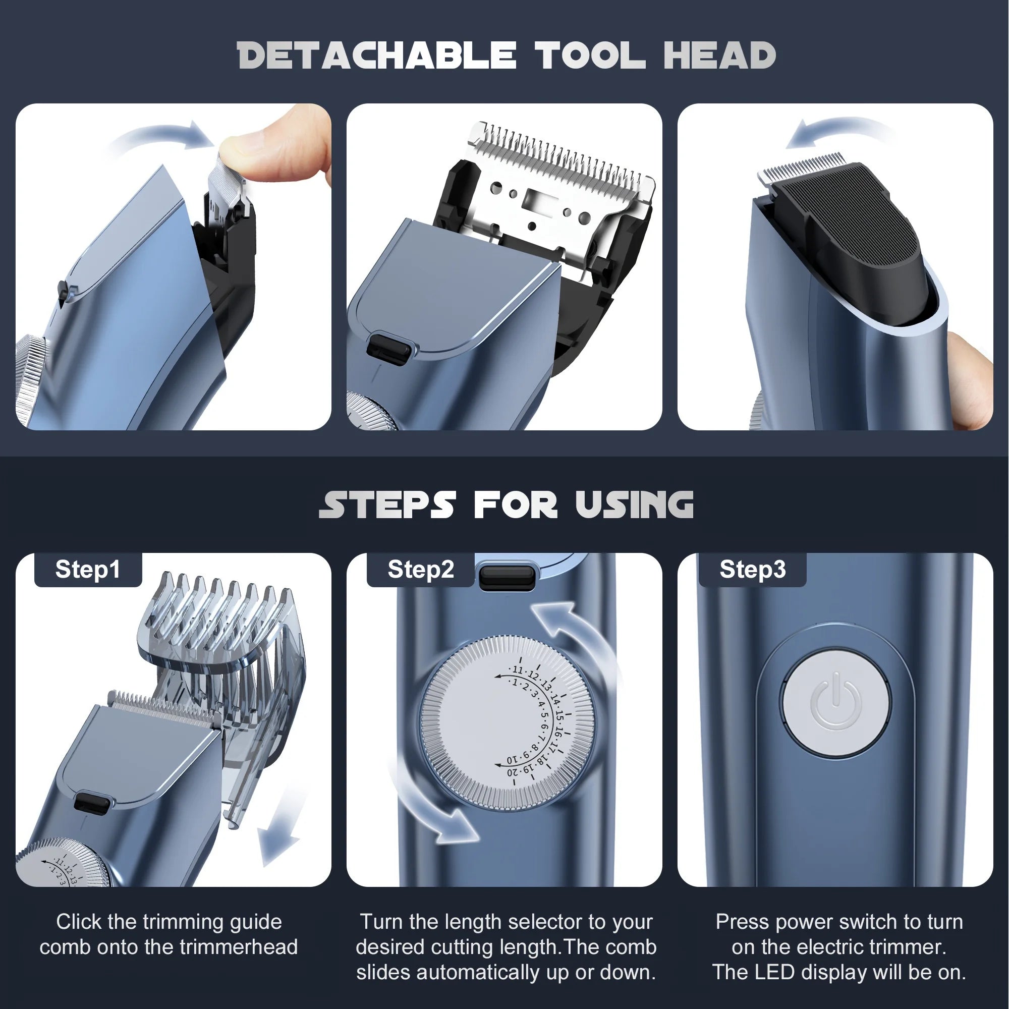 Sejoy 5-in-1 Rechargeable Electric Shaver & Grooming Kit for Men