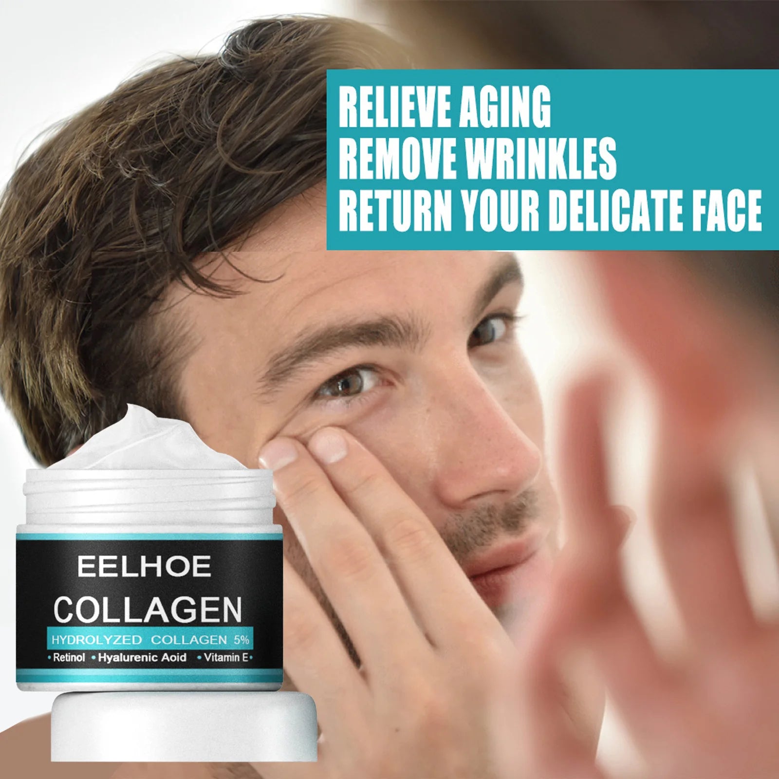 EELHOE Retinol Anti-Aging Face Cream for Men – Firming, Moisturizing & Wrinkle Repair (50ml)