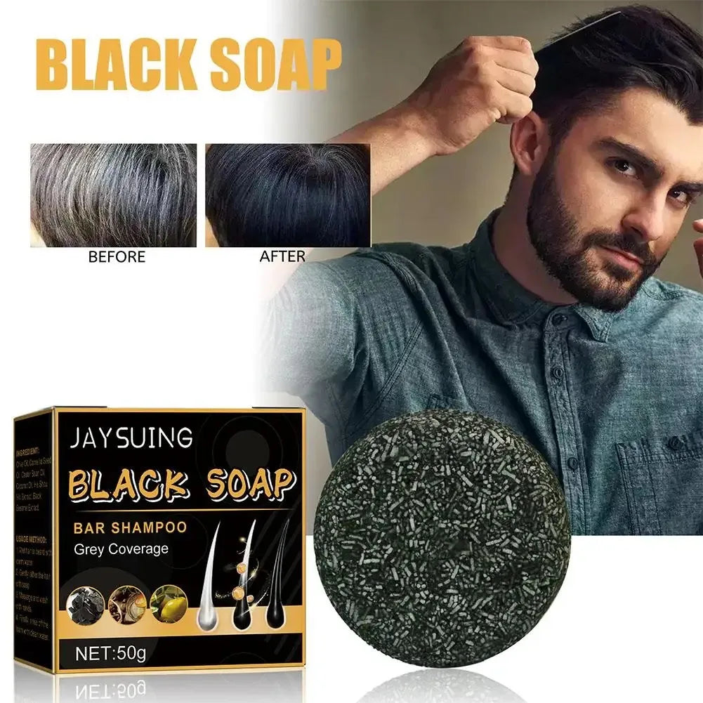 Men’s Herbal Hair Soap – Polygonum Multiflorum for Fuller, Darker Hair