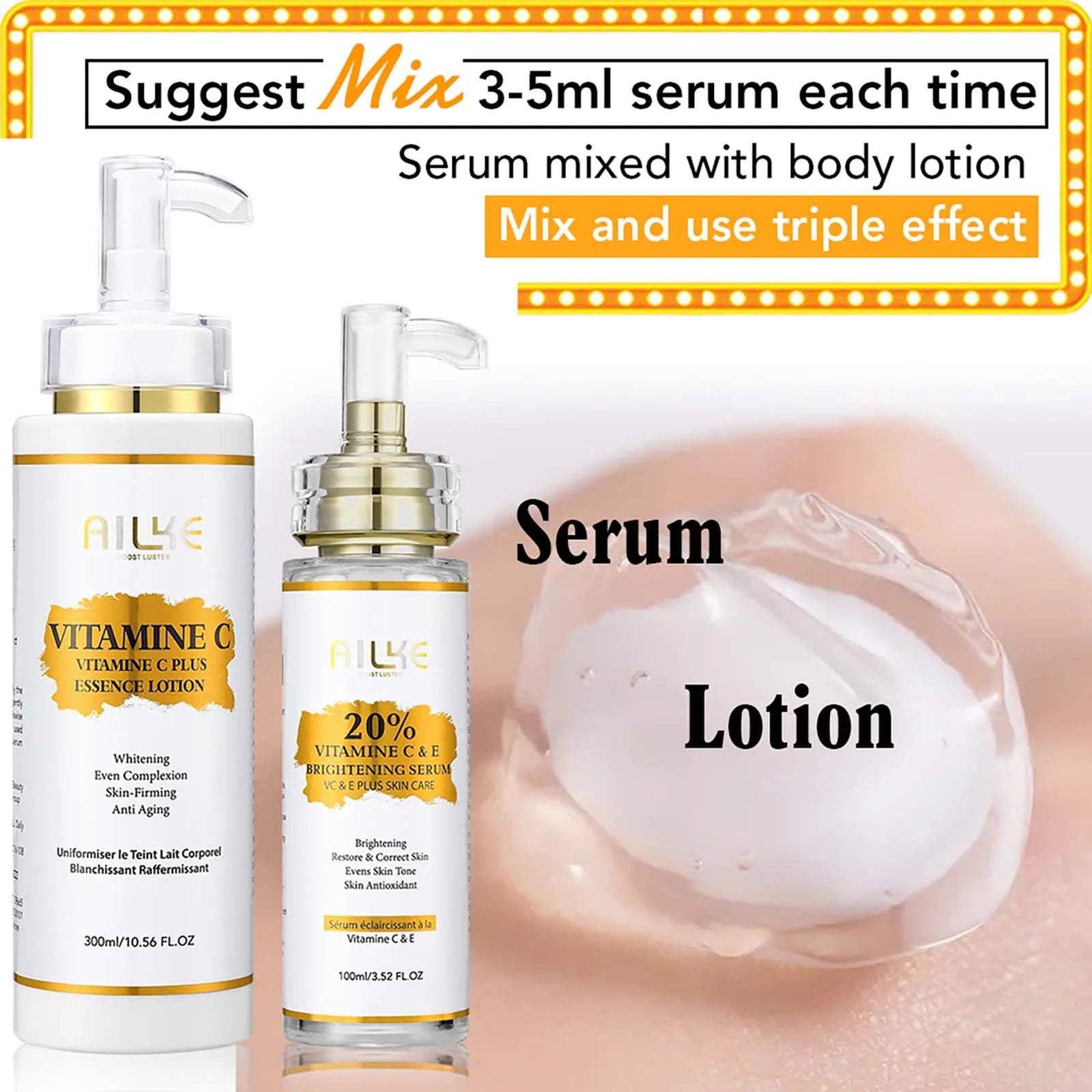 AILKE Lightening Body Cream with Vitamin C & Shea Butter