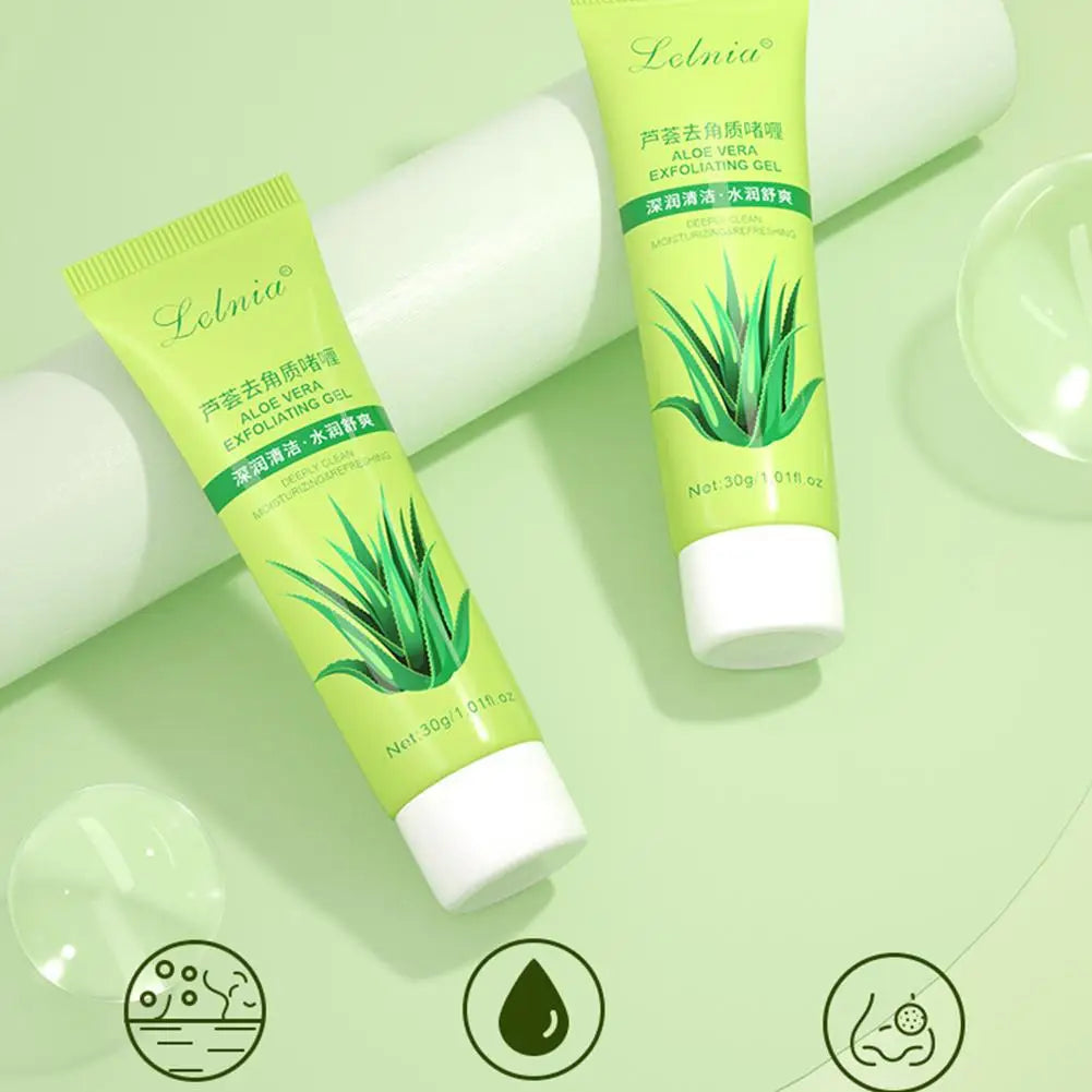 Aloe Vera Face Exfoliating Gel – Blackhead Removal & Pore Refining Cleanser (30g–100g)