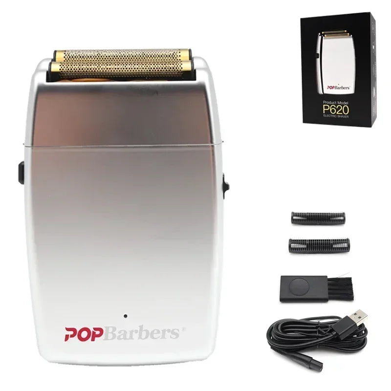 POP Barbers P620 Beard & Hair Trimmer – 11000 RPM, USB Rechargeable