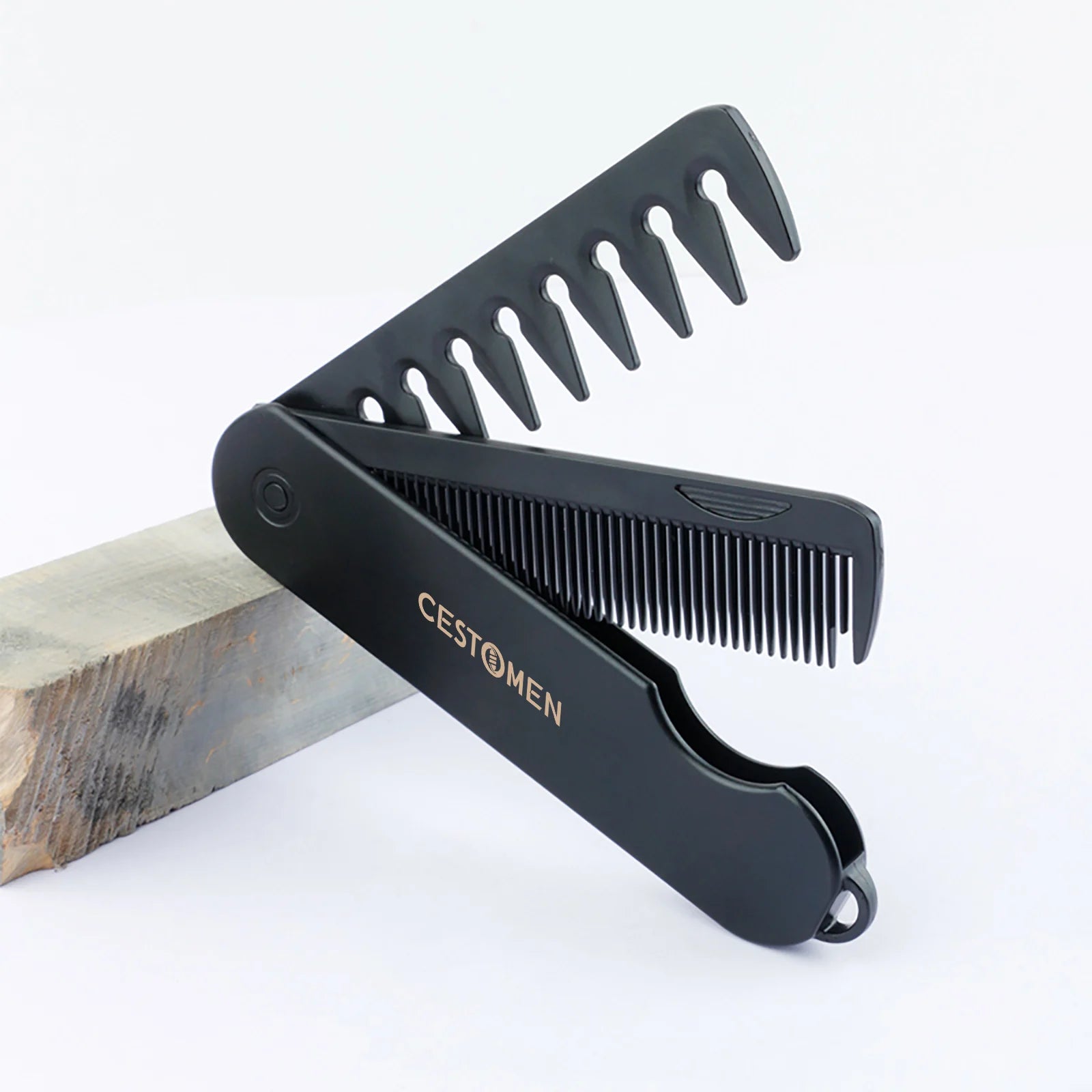 2-in-1 Pocket Folding Comb – Wide Tooth Beard & Hair Styling Tool for Men