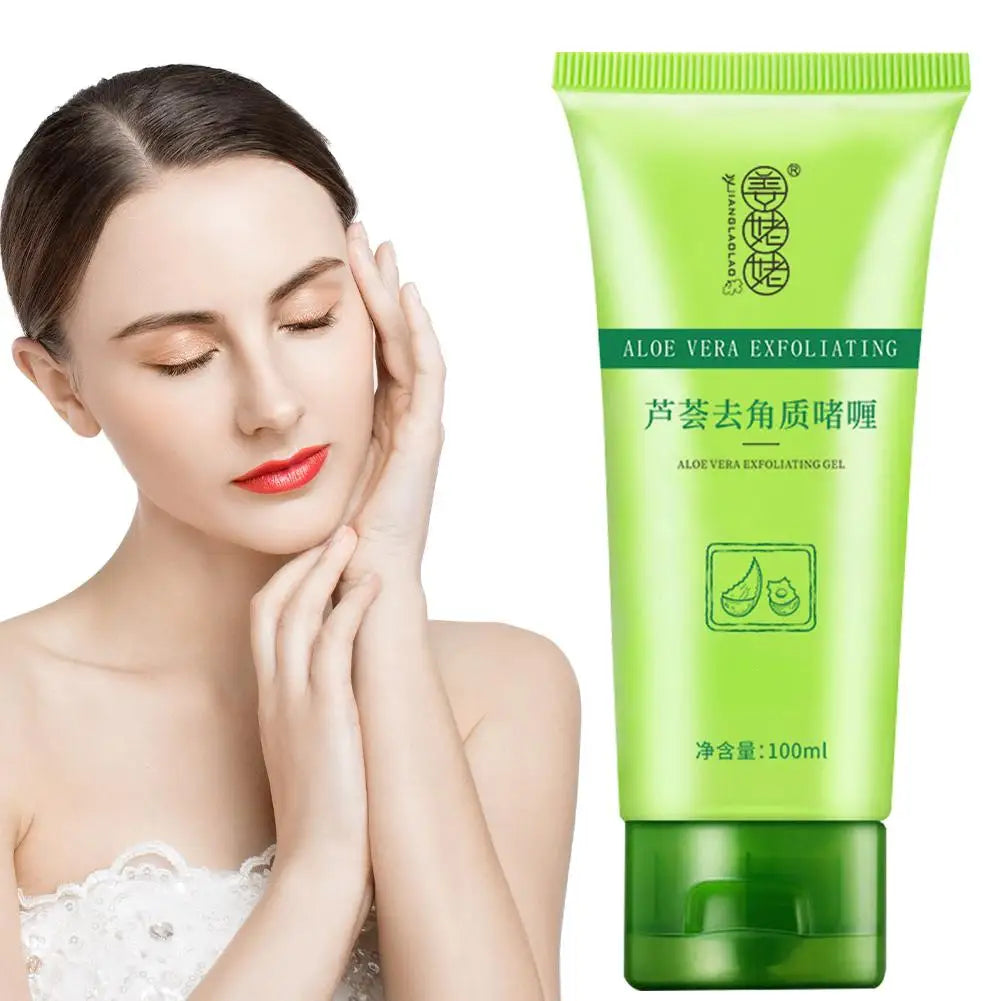 Aloe Vera Face Exfoliating Gel – Blackhead Removal & Pore Refining Cleanser (30g–100g)