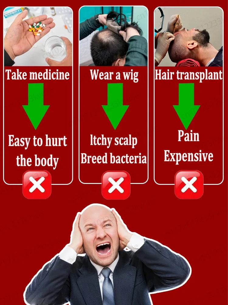 Men’s Hair Regrowth Essential Oil – Targets Bald Spots & Hair Loss, Boosts Thickness Naturally