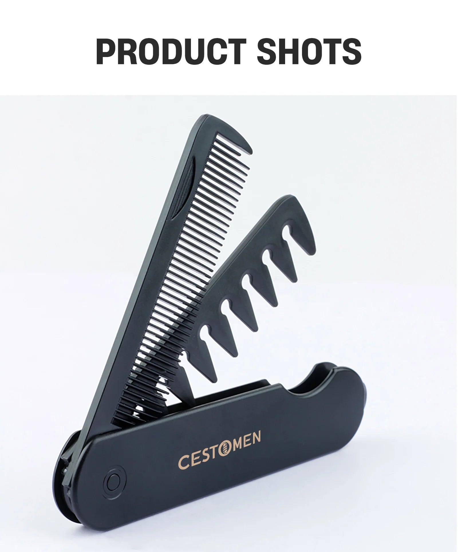 2-in-1 Pocket Folding Comb – Wide Tooth Beard & Hair Styling Tool for Men