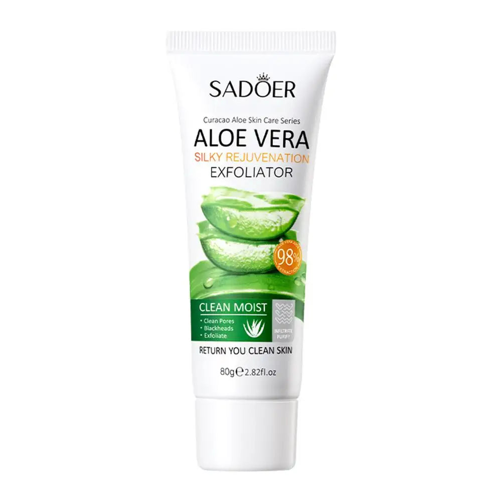Aloe Vera Face Exfoliating Gel – Blackhead Removal & Pore Refining Cleanser (30g–100g)