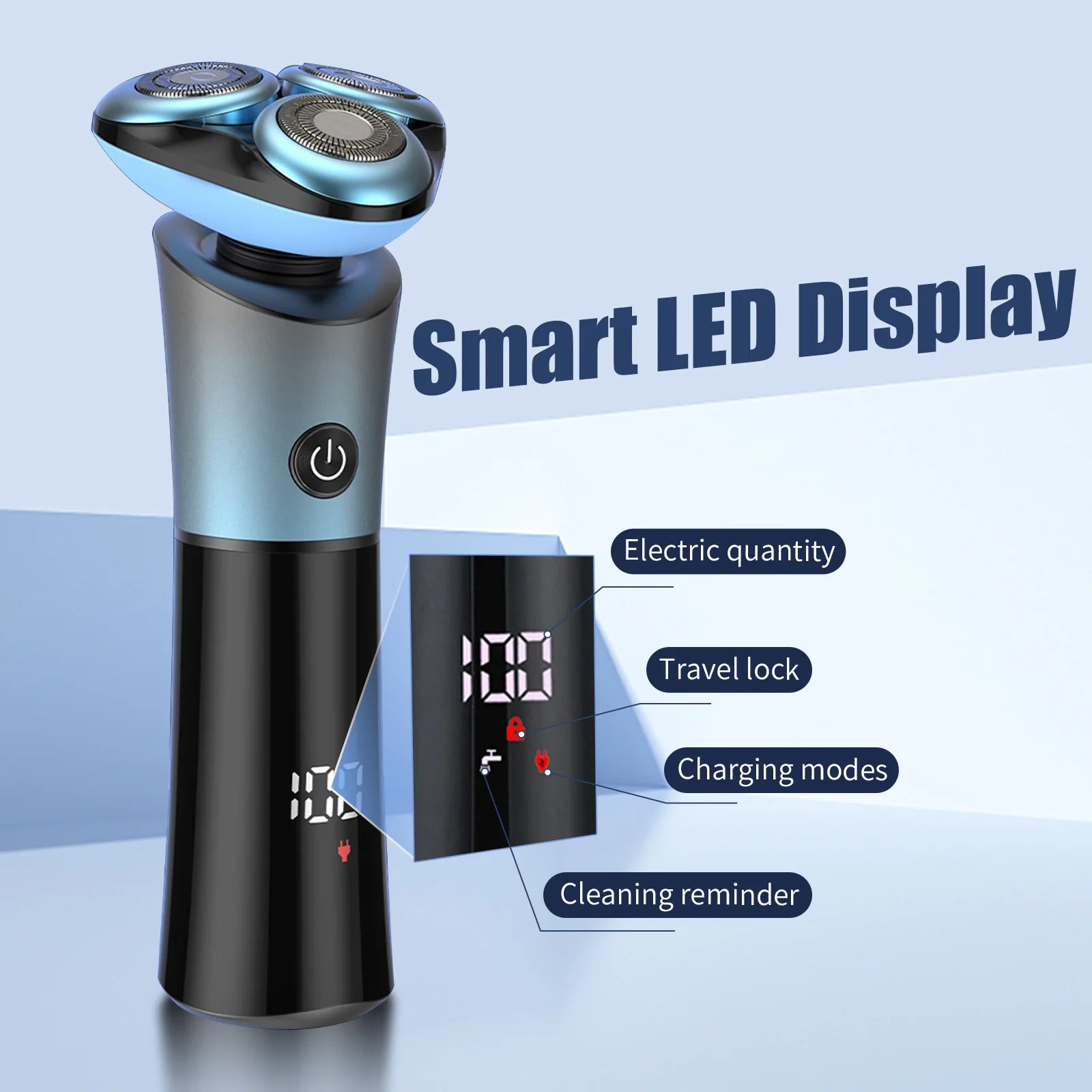 Sejoy FK379 3D Floating Rotary Electric Shaver for Men