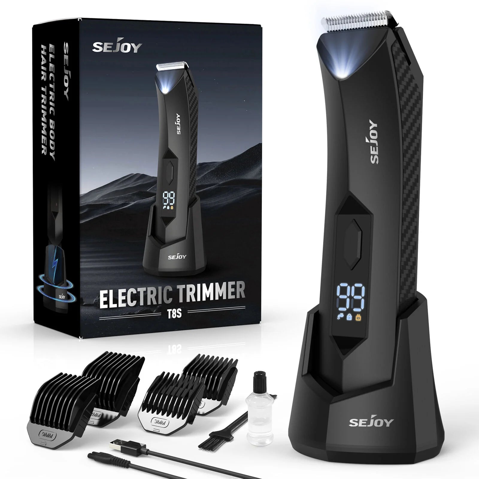 Waterproof Electric Body Hair Trimmer for Men