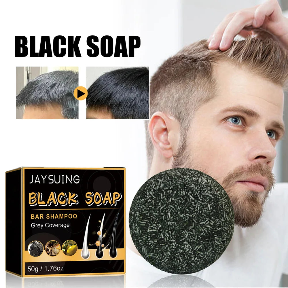 Men’s Herbal Hair Soap – Polygonum Multiflorum for Fuller, Darker Hair