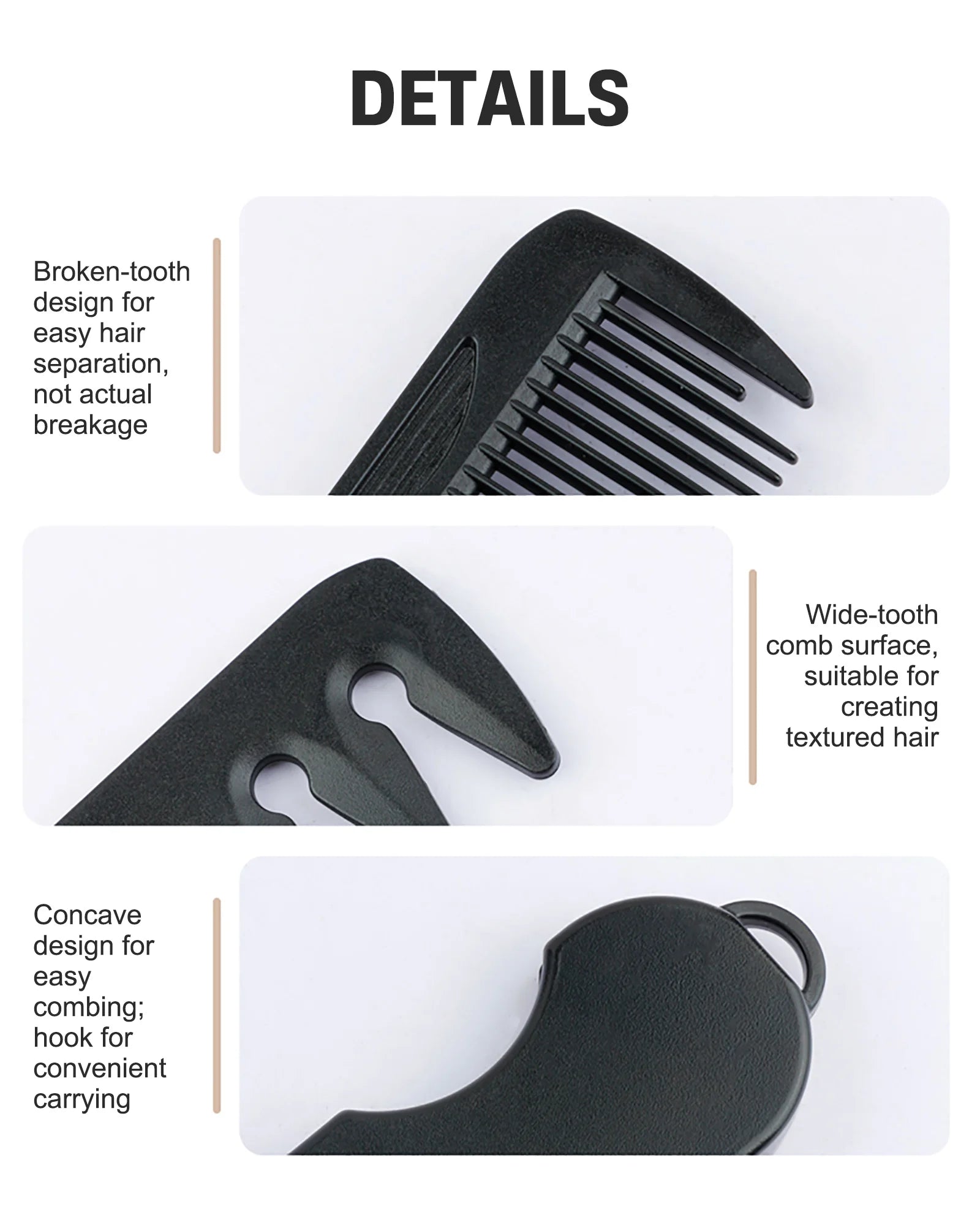 2-in-1 Pocket Folding Comb – Wide Tooth Beard & Hair Styling Tool for Men