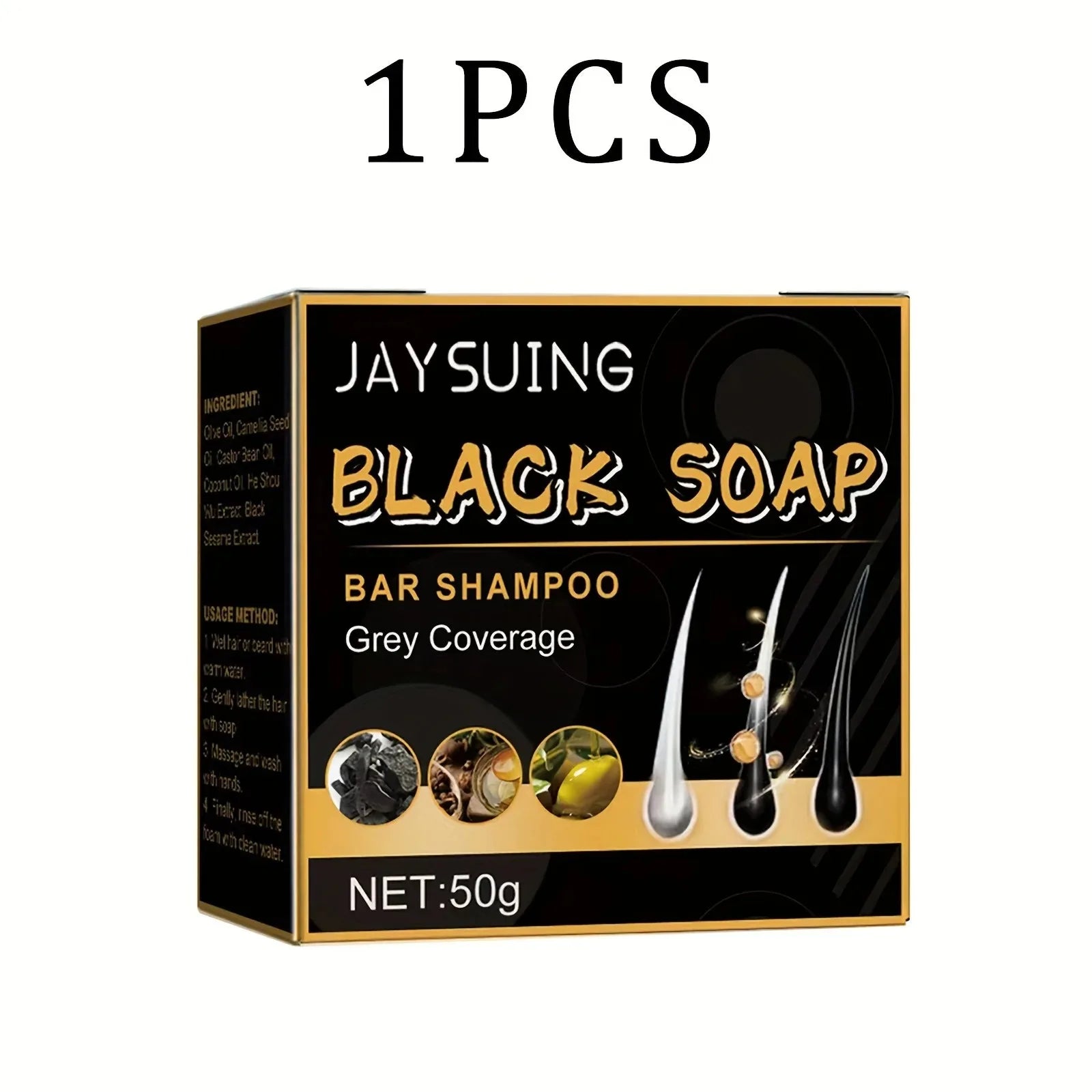 Men’s Herbal Hair Soap – Polygonum Multiflorum for Fuller, Darker Hair