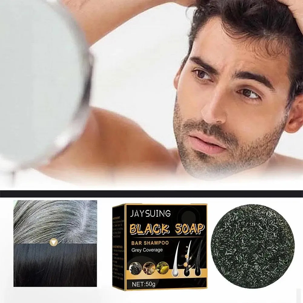 Men’s Herbal Hair Soap – Polygonum Multiflorum for Fuller, Darker Hair