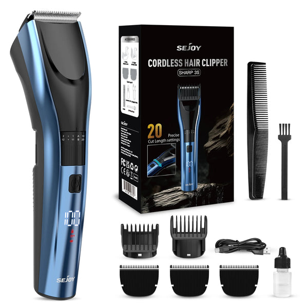 Sejoy Rechargeable Electric Hair Trimmer with LED Display