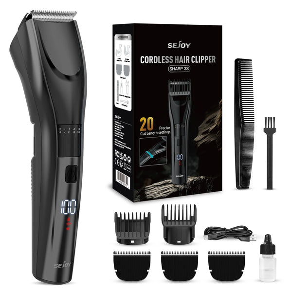 Sejoy Rechargeable Electric Hair Trimmer with LED Display