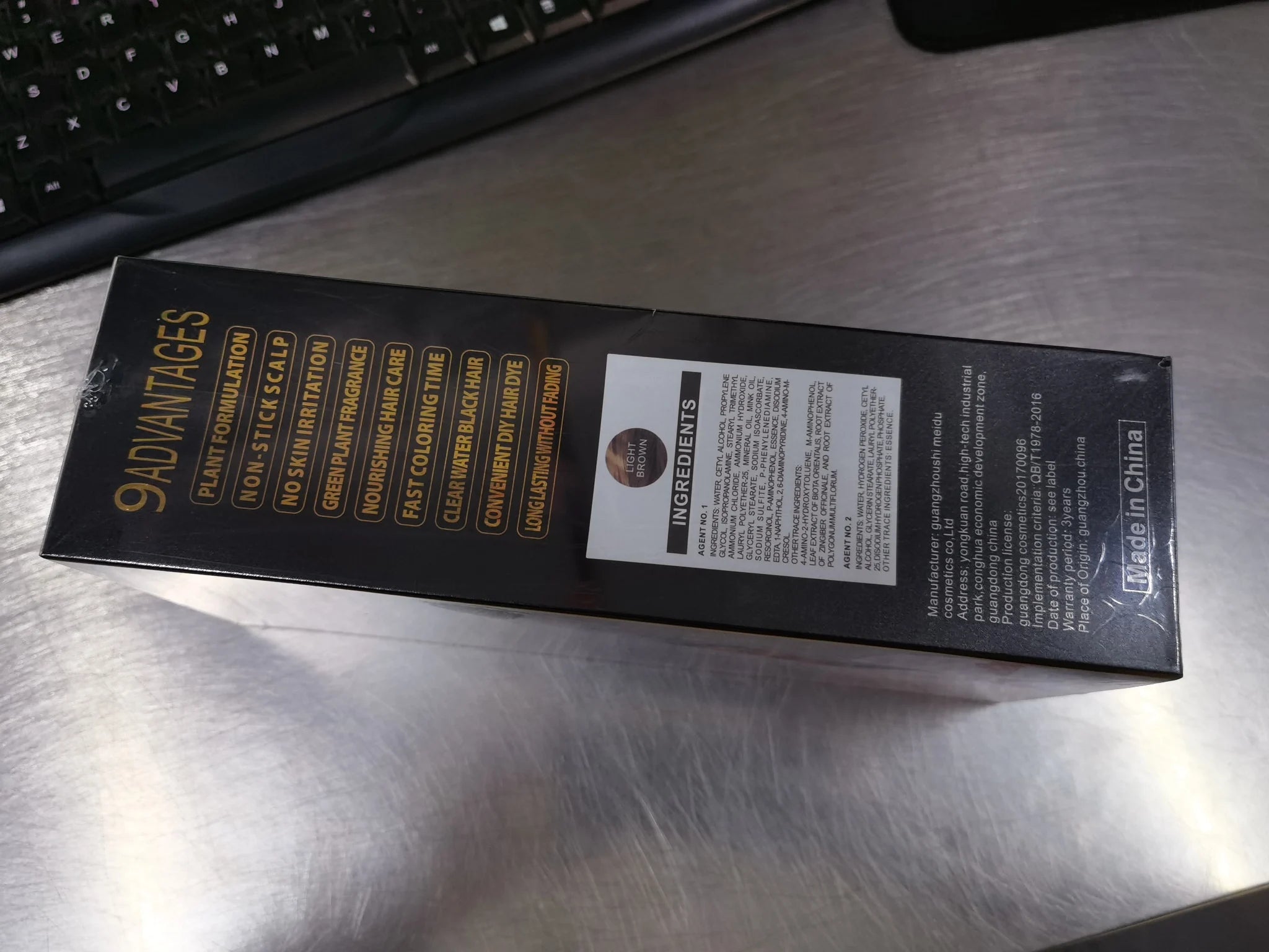 3-in-1 Black Hair Dye Shampoo for Gray Hair