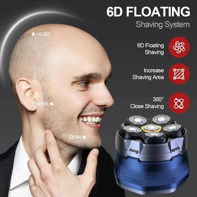 Tinsol Titanium 6D Electric Head Shaver for Bald Men
