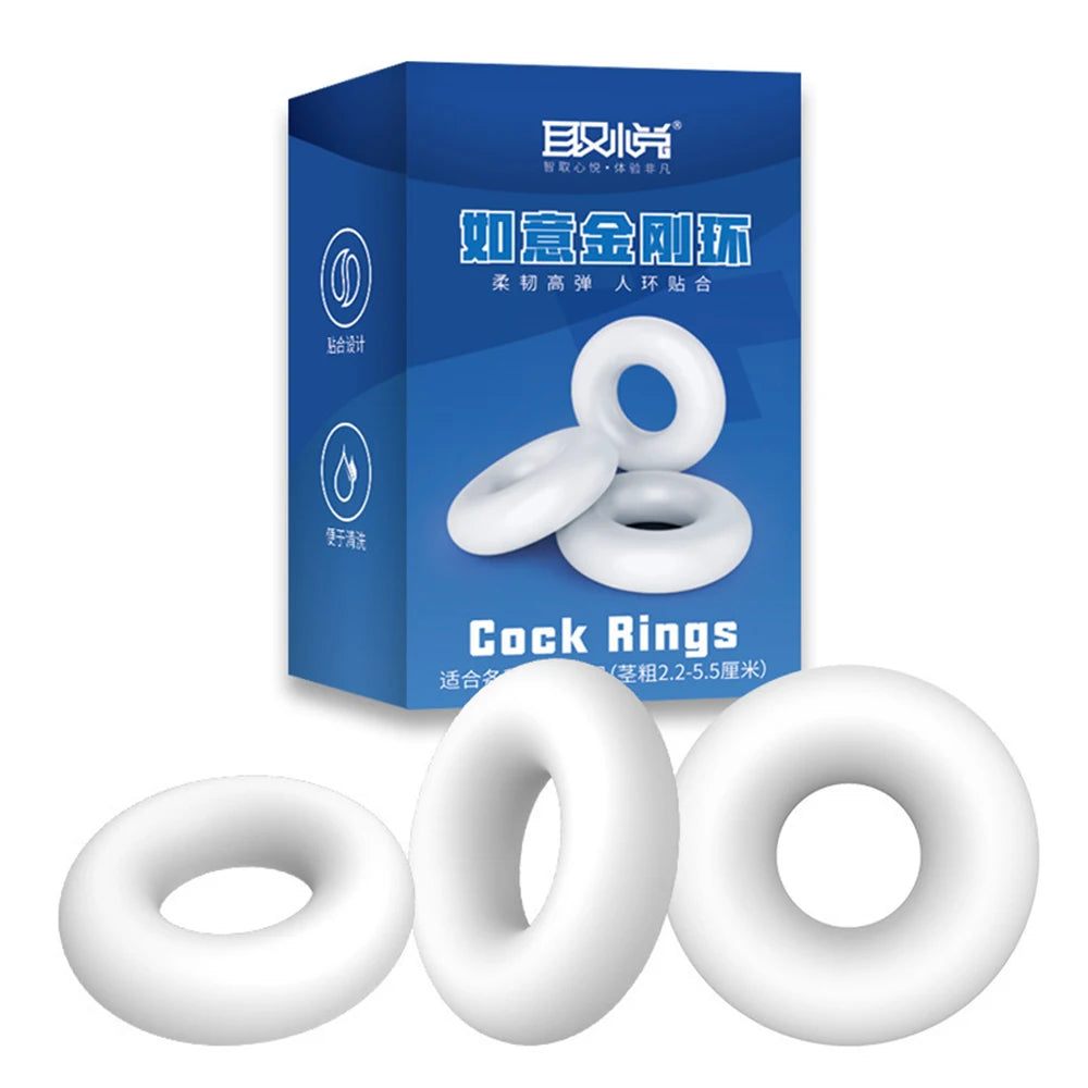 3-Piece Silicone Performance Ring Set – Beginner-Friendly Support for Lasting Confidence