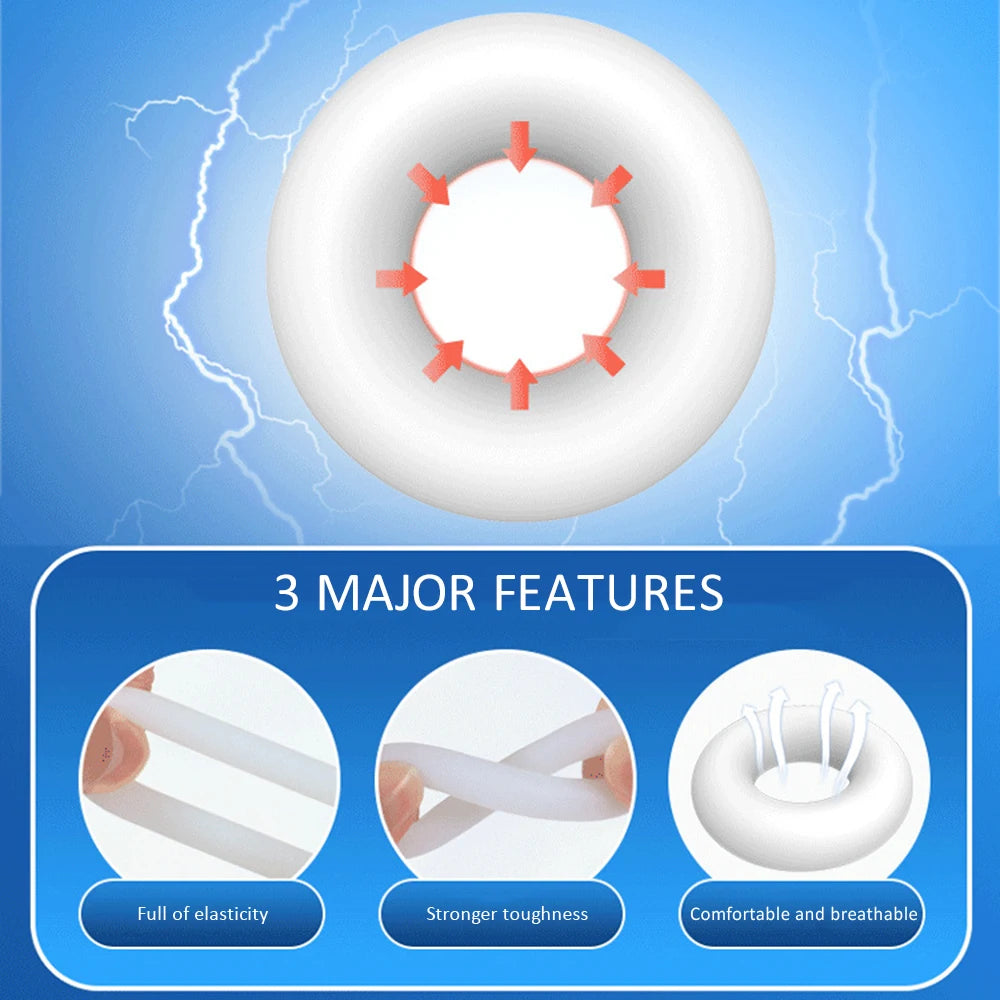 3-Piece Silicone Performance Ring Set – Beginner-Friendly Support for Lasting Confidence