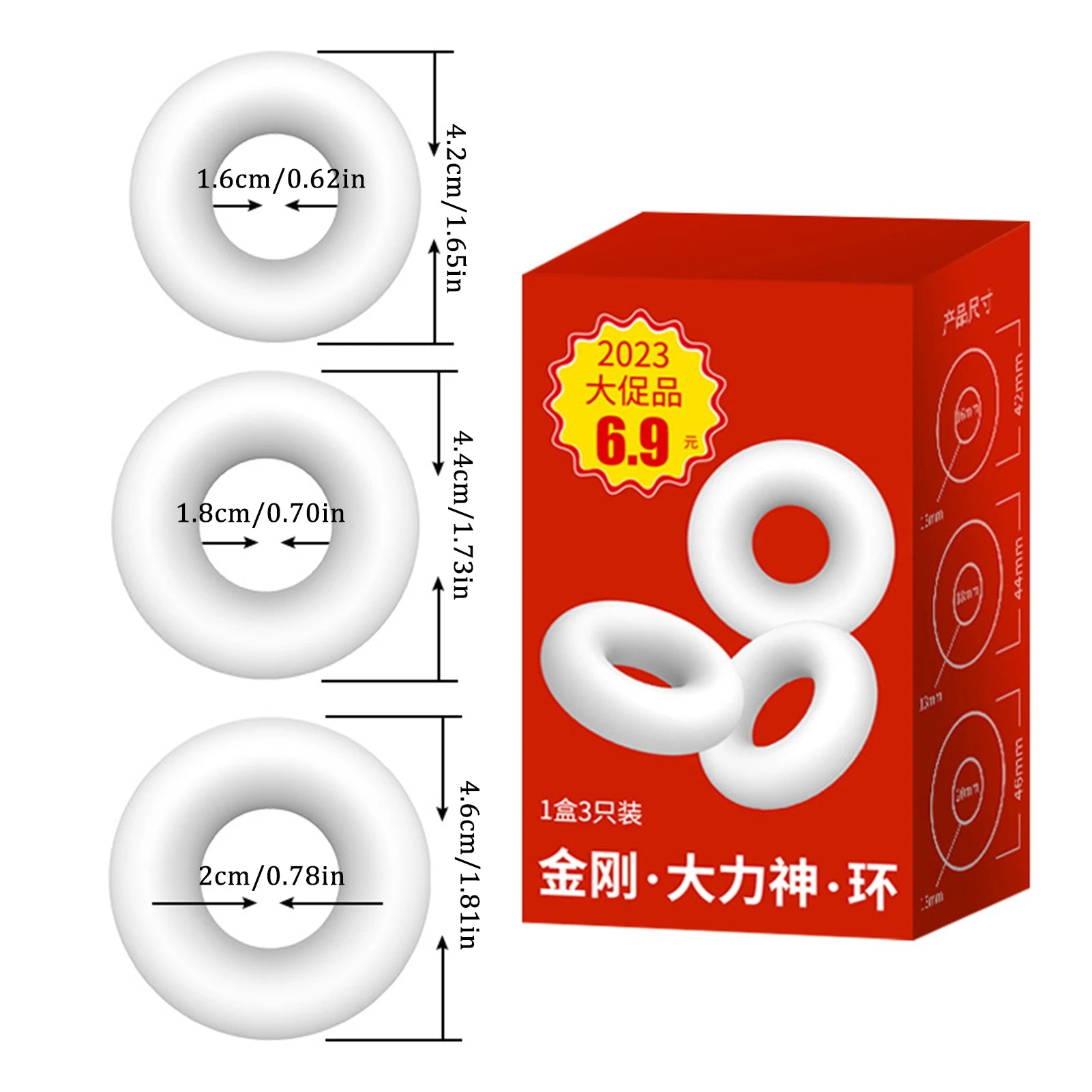 3pcs Penis Cock Rings Adult Goods For Men 18+ Delay Ejaculation Adult Sex Toys Multifunction For Beginners Long Lasting Cockring