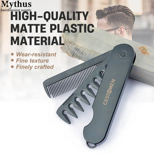 2-in-1 Pocket Folding Comb – Wide Tooth Beard & Hair Styling Tool for Men