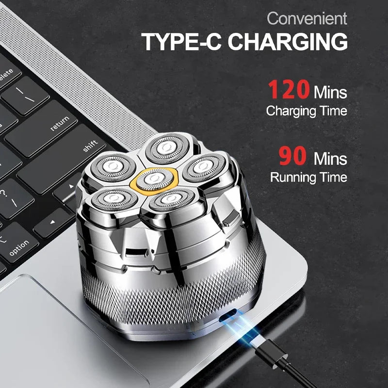 Tinsol Titanium 6D Electric Head Shaver for Bald Men