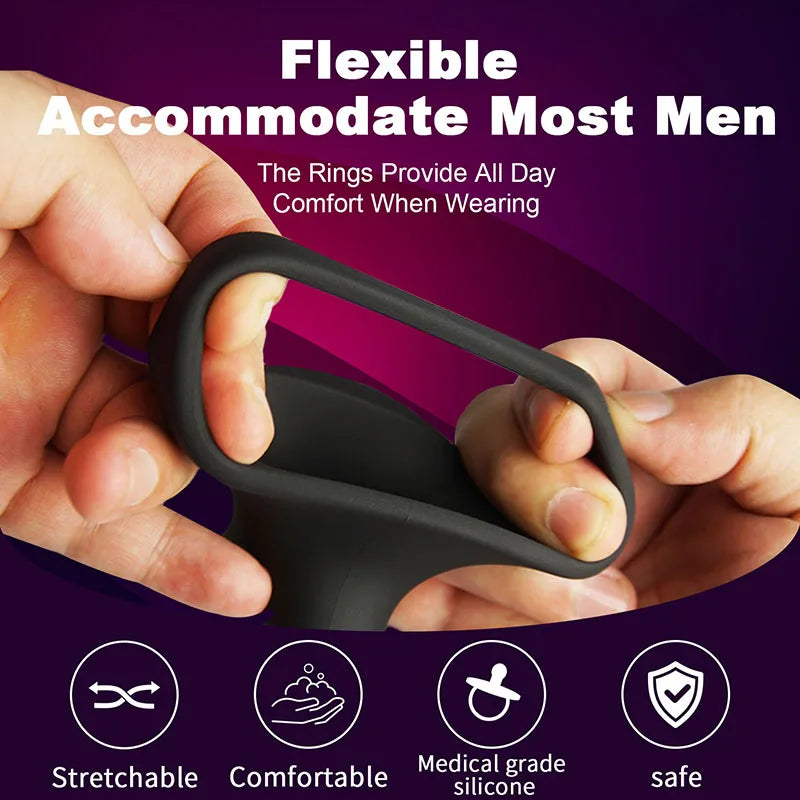Silicone Cock & Ball Ring – Stronger Erections, Longer Control