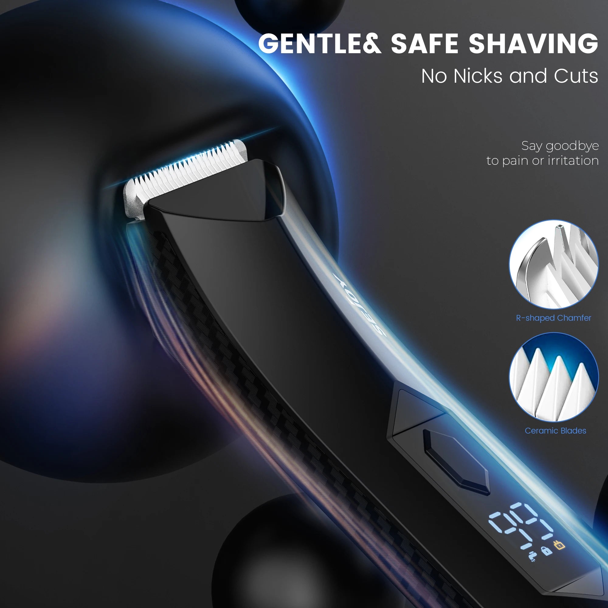 Waterproof Electric Body Hair Trimmer for Men