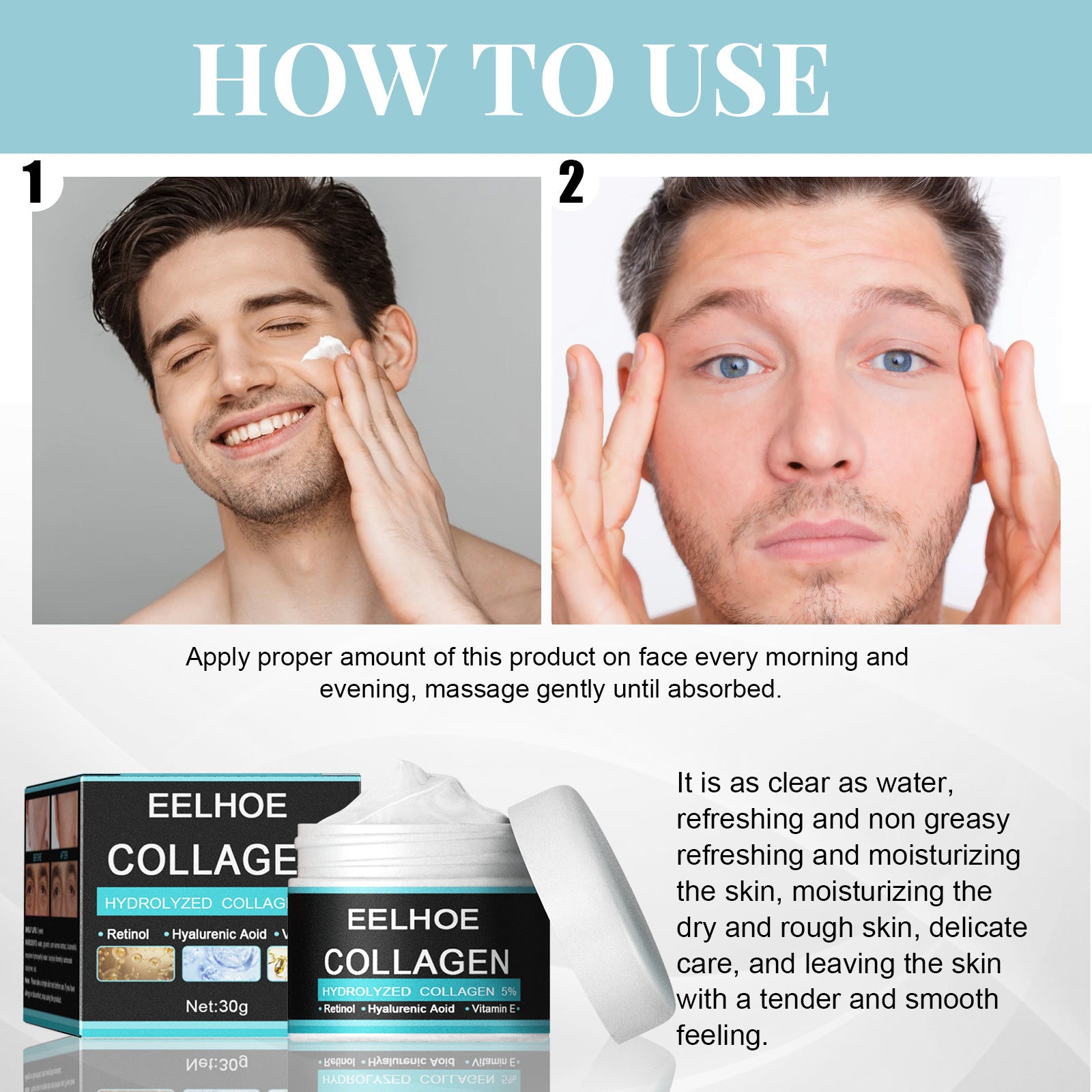 EELHOE Retinol Anti-Aging Face Cream for Men – Firming, Moisturizing & Wrinkle Repair (50ml)