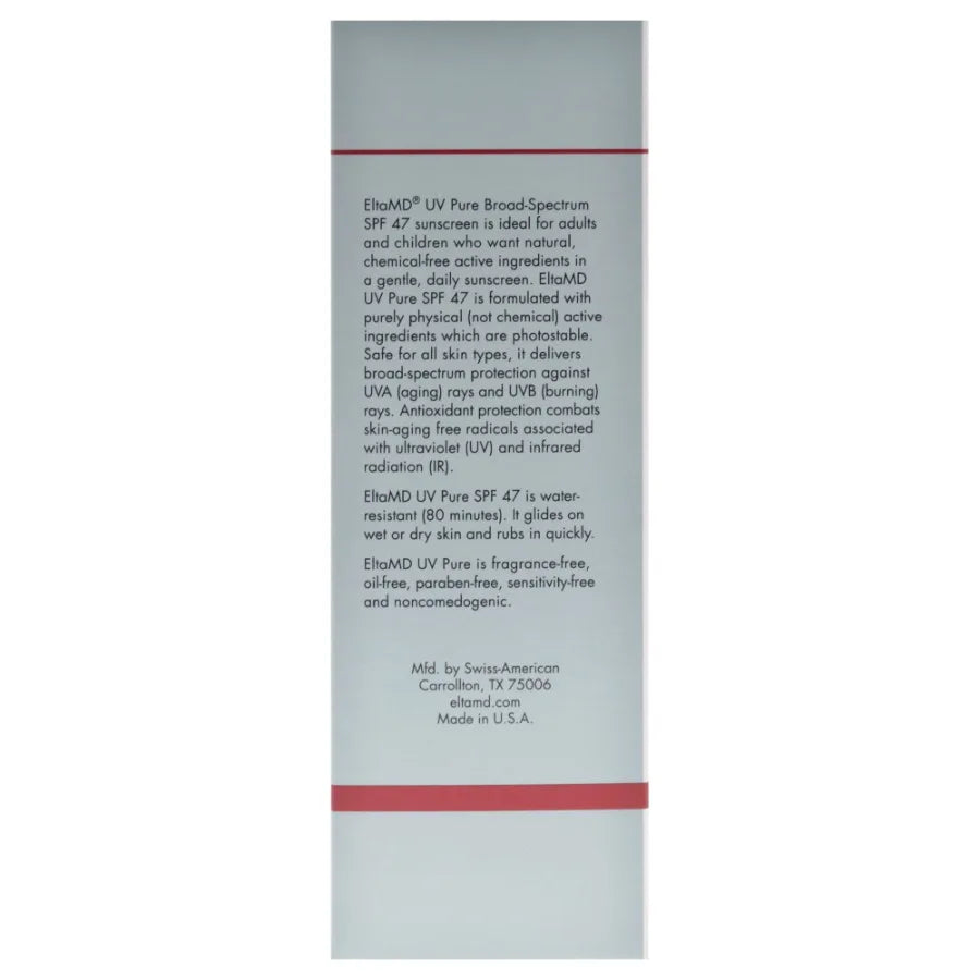 EltaMD UV Pure Physical Sunscreen SPF 47 4 oz