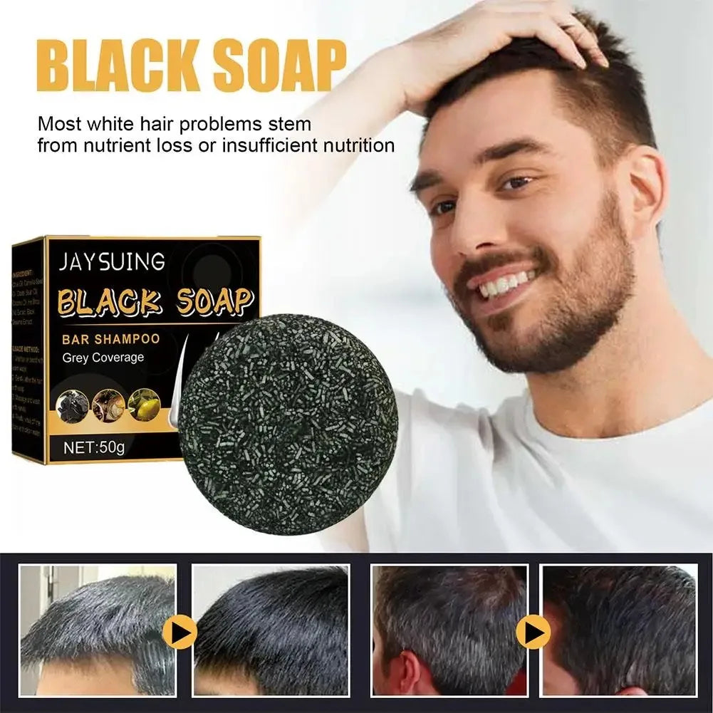 Men’s Herbal Hair Soap – Polygonum Multiflorum for Fuller, Darker Hair
