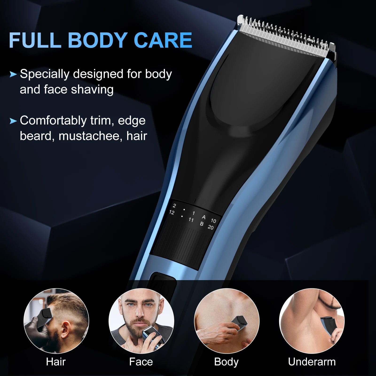 Sejoy Rechargeable Electric Hair Trimmer with LED Display
