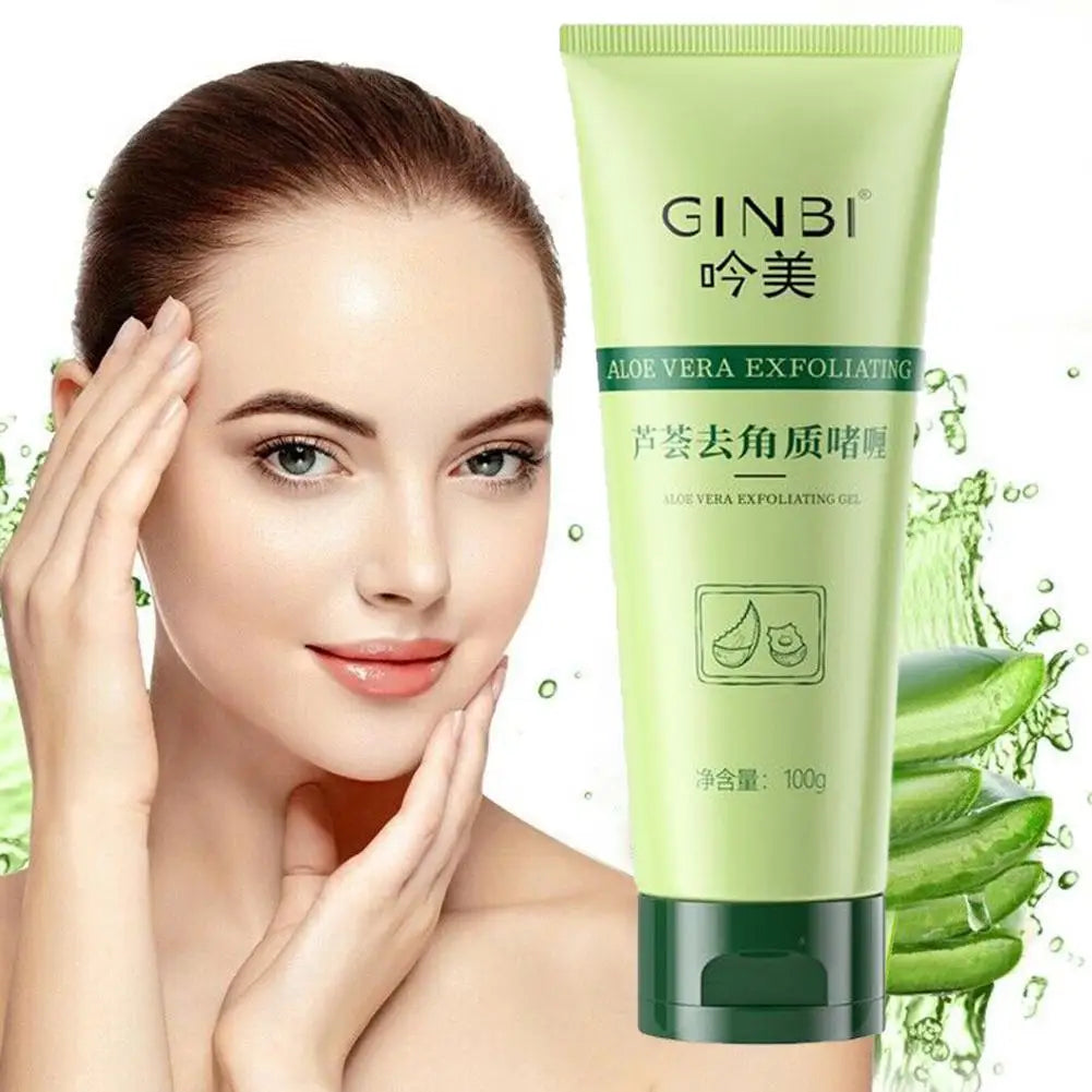 Aloe Vera Face Exfoliating Gel – Blackhead Removal & Pore Refining Cleanser (30g–100g)
