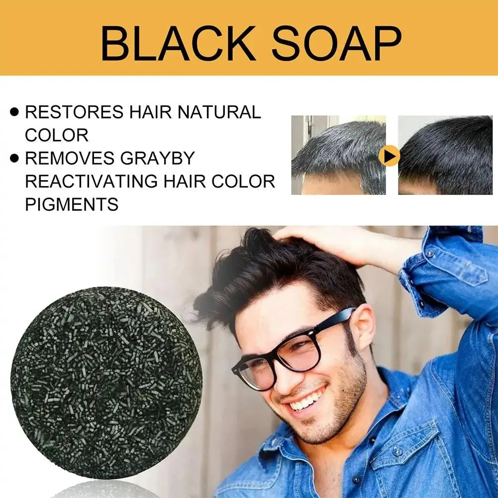 Men’s Herbal Hair Soap – Polygonum Multiflorum for Fuller, Darker Hair