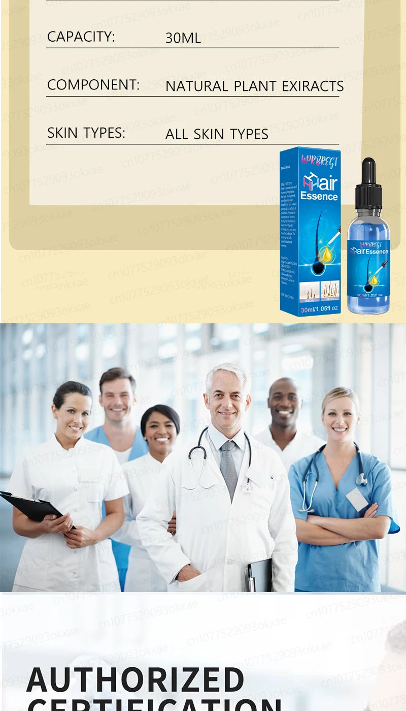 Men’s Hair Regrowth Essential Oil – Targets Bald Spots & Hair Loss, Boosts Thickness Naturally