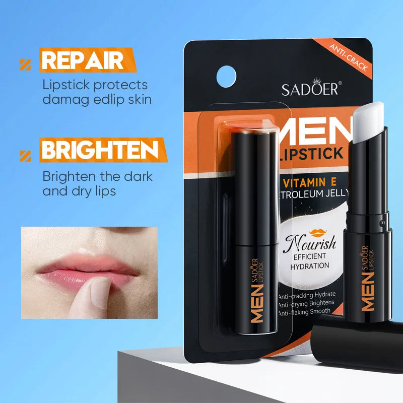SADOER Men’s Lip Balm – Hydrating & Repairing Moisturizer for Dry, Cracked Lips